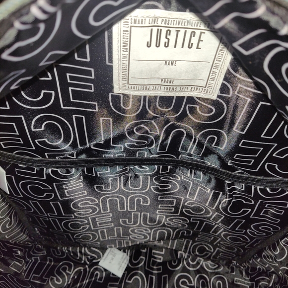 Justice Girls’ Sequin Backpack and Lunch Tote, 2-Piece Set Black Purple Silver - Picture 5 of 5